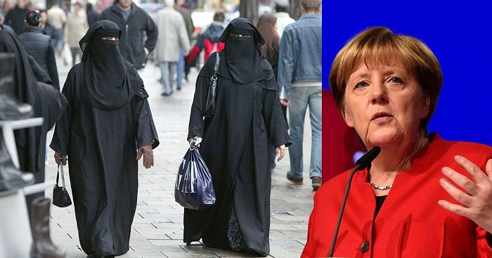 Merkel gegen  Vollverschleierung 